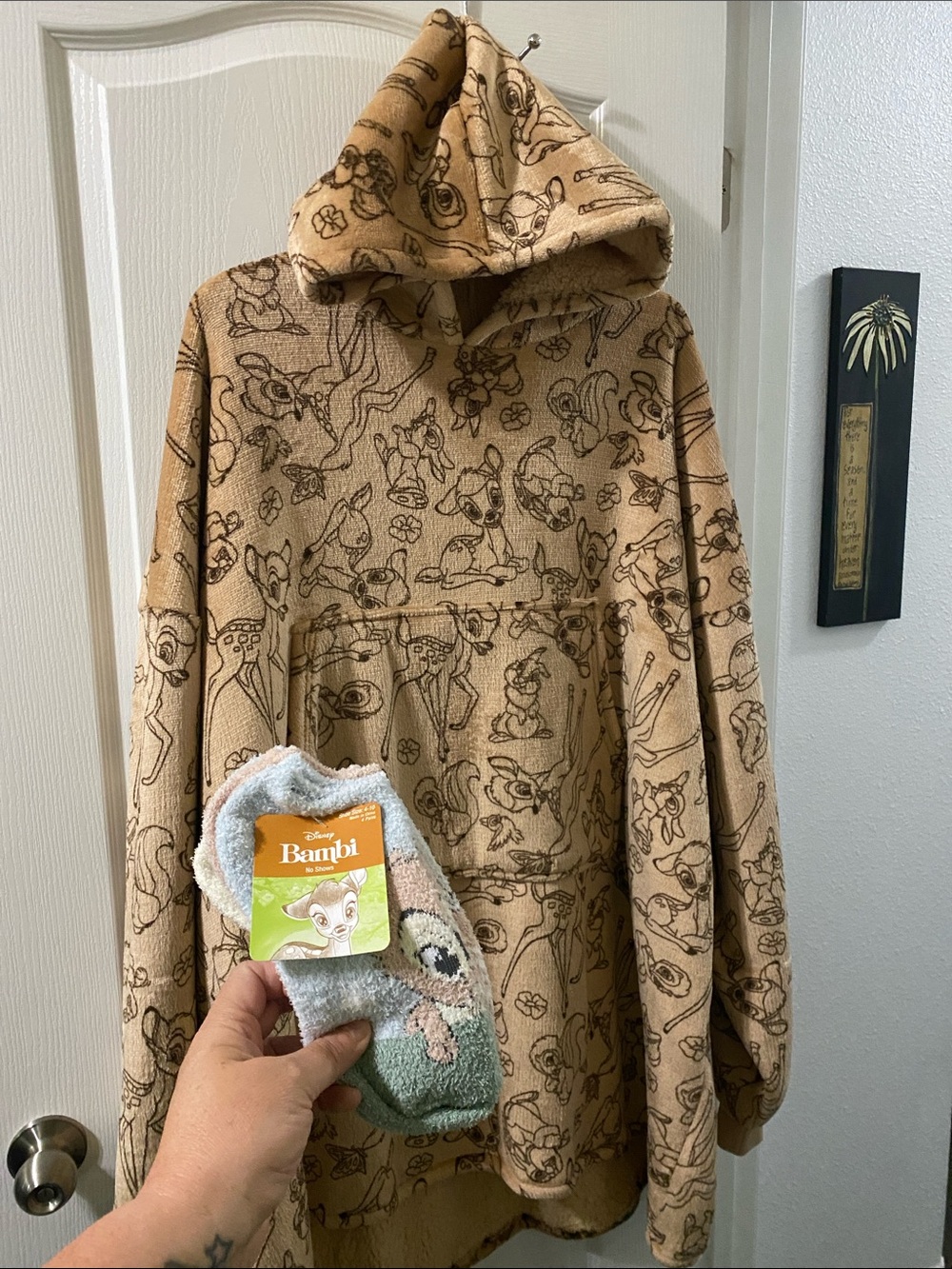 Disney Bambi Hooded Pullover with Bambi fuzzy socks